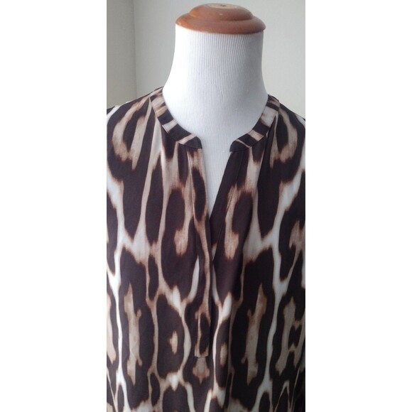 Chico’s Women  Brown  Long Sleeve Blouse  Size 3 - Picture 2 of 7